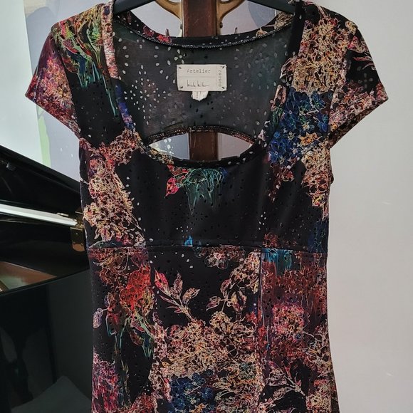 SOLD - Nicole Miller Abstract Print Dress US 8 - Picture 2 of 11